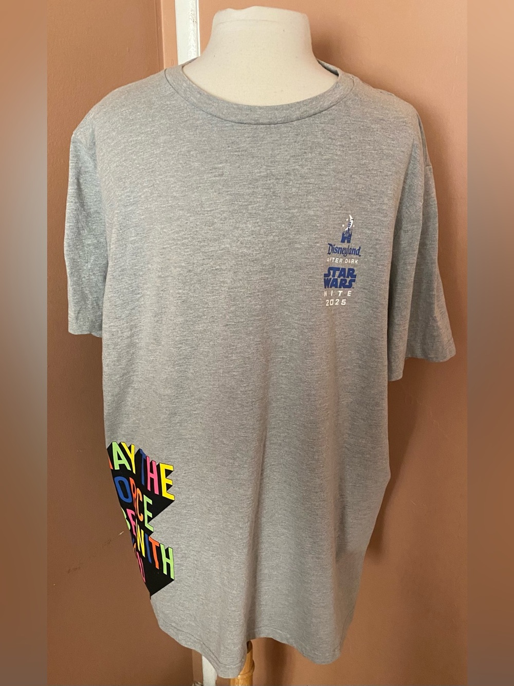 Disney disneyland after dark Star Wars nite T-Shirt xxl double sided